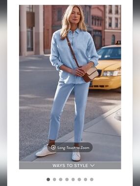 NWOT J.Jill New Light Blue Linen Shirt 2026 Resort Collection